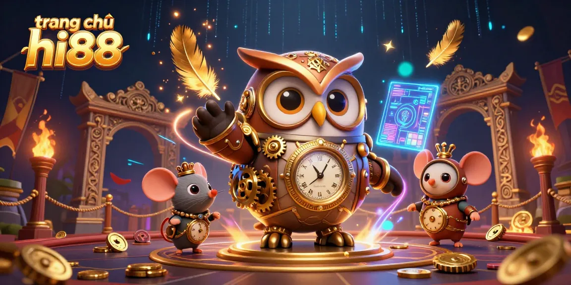Experience excitement at trang chủ hi88 with vibrant 3D casino characters and game elements.