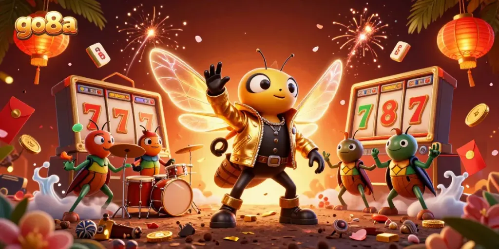 Experience go8a's thrilling gaming with a vibrant 3D casino atmosphere packed with action.