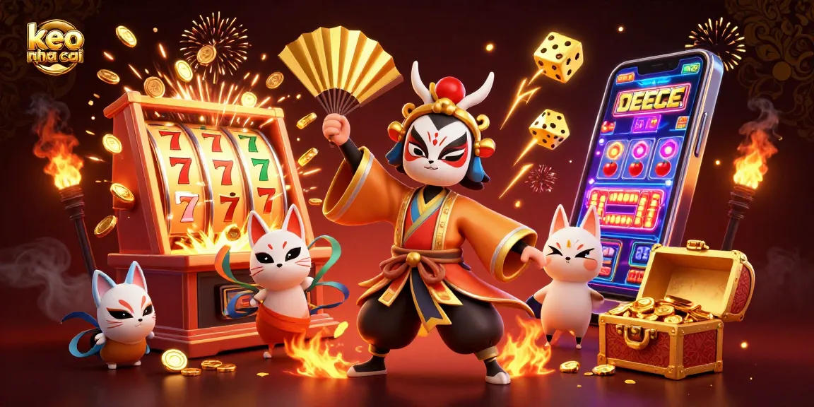 Engage with the thrilling world of keo nha cai in this vibrant 3D casino illustration featuring dynamic gameplay.