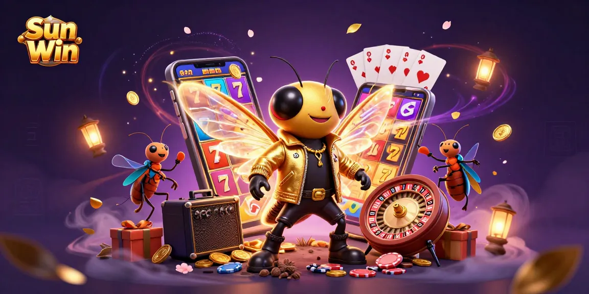 Experience exciting gameplay at Sun Win with vibrant 3D casino elements and characters.