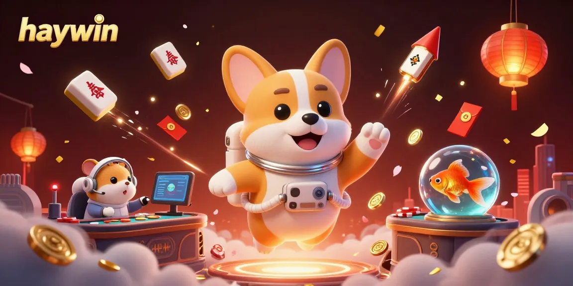 Experience thrilling gameplay at haywin with a vibrant casino scene filled with floating elements and characters.