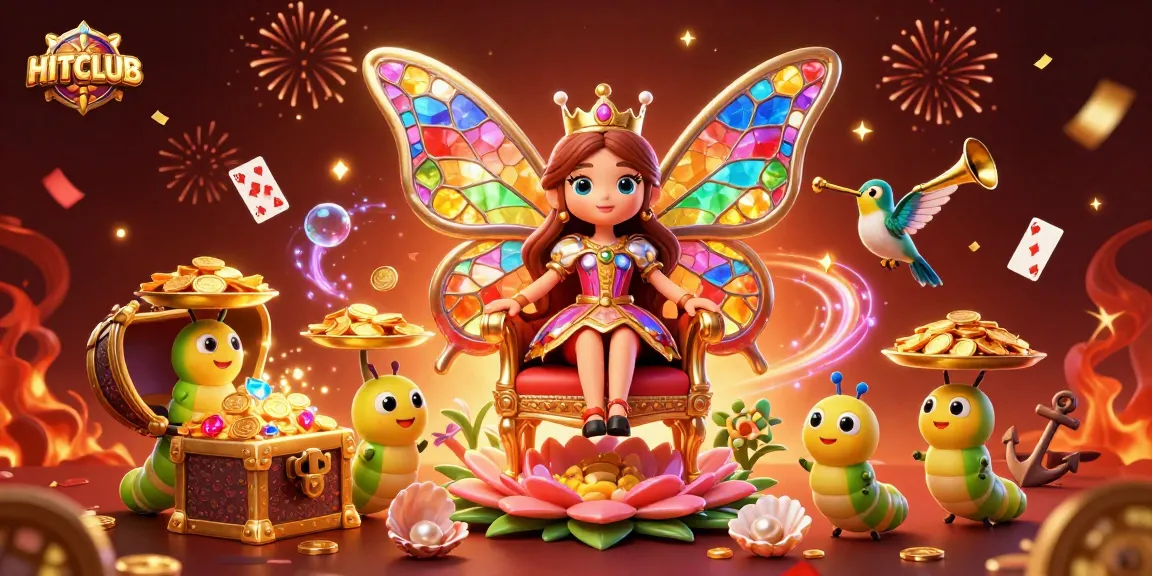 Experience the magic of HITCLUB with vibrant 3D illustrations featuring unique gaming elements and characters.
