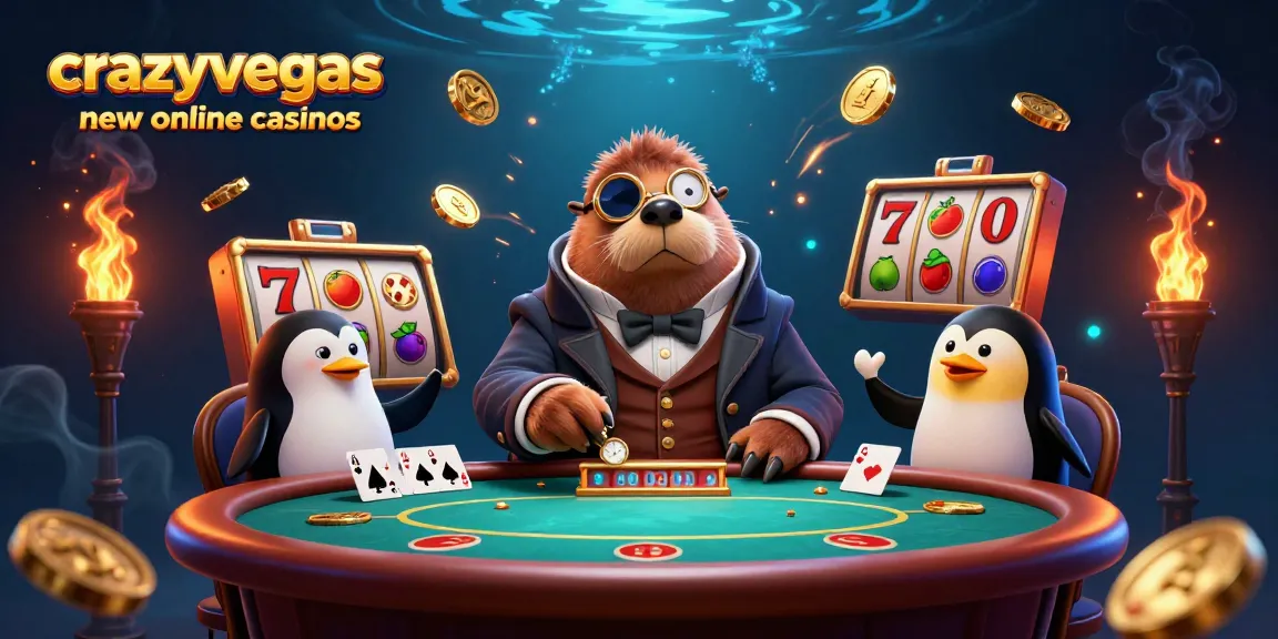 Experience the thrill at crazyvegas new online casinos with a walrus playing poker under the sea.